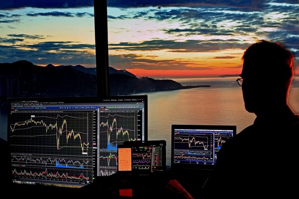 Financial trading chart representing ETH to EUR price conversion